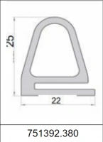 Силиконовый уплотнитель Е-образный 751392.380
